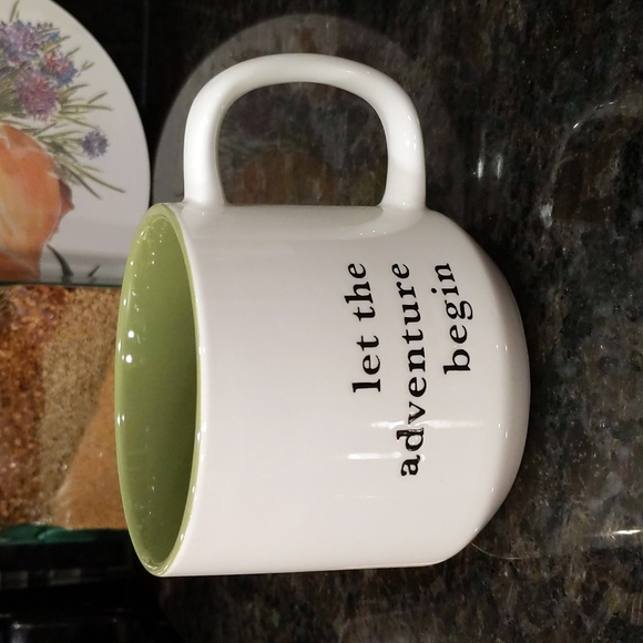 Threshold | Kitchen | Nwot Threshold Stoneware Let The Adventure Begin 6  Ounce Moss Mug Coffee Tea | Poshmark